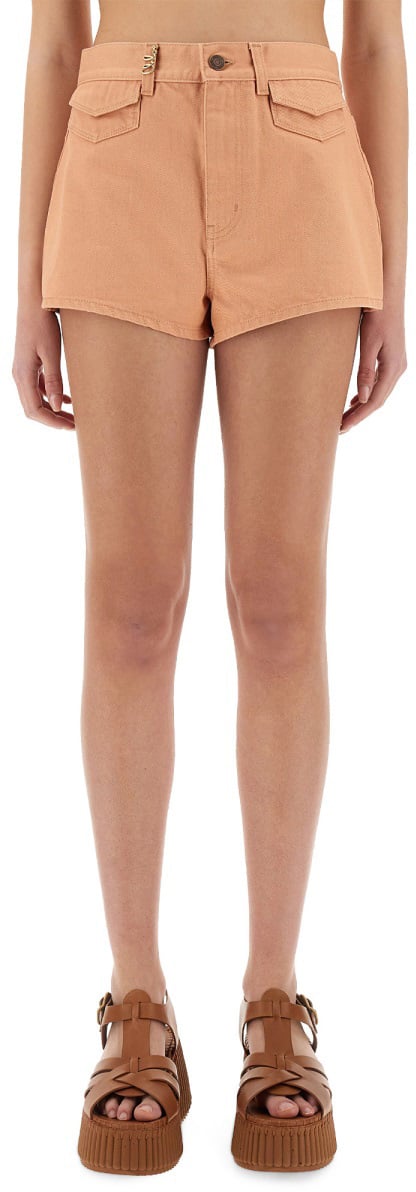 Chloé COTTON SHORTS Roze