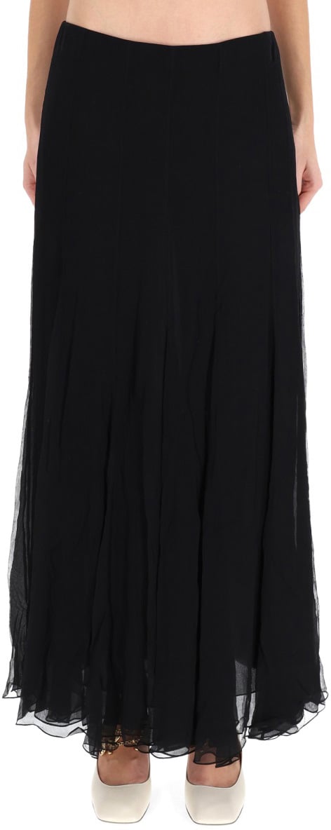 Chloé SILK MUSLIN MAXI SKIRT Zwart