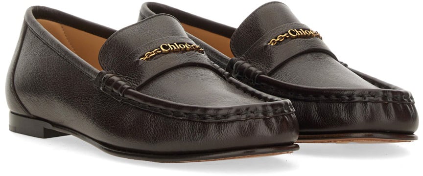 Chloé LEATHER LOAFER Bruin