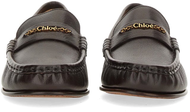 Chloé LEATHER LOAFER Bruin