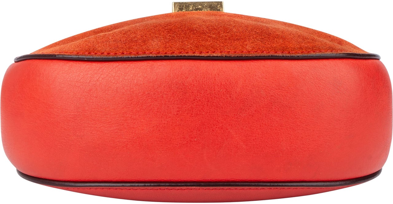 Chloé Chloé Rouge Leather Drew Crossbody Bag Rood