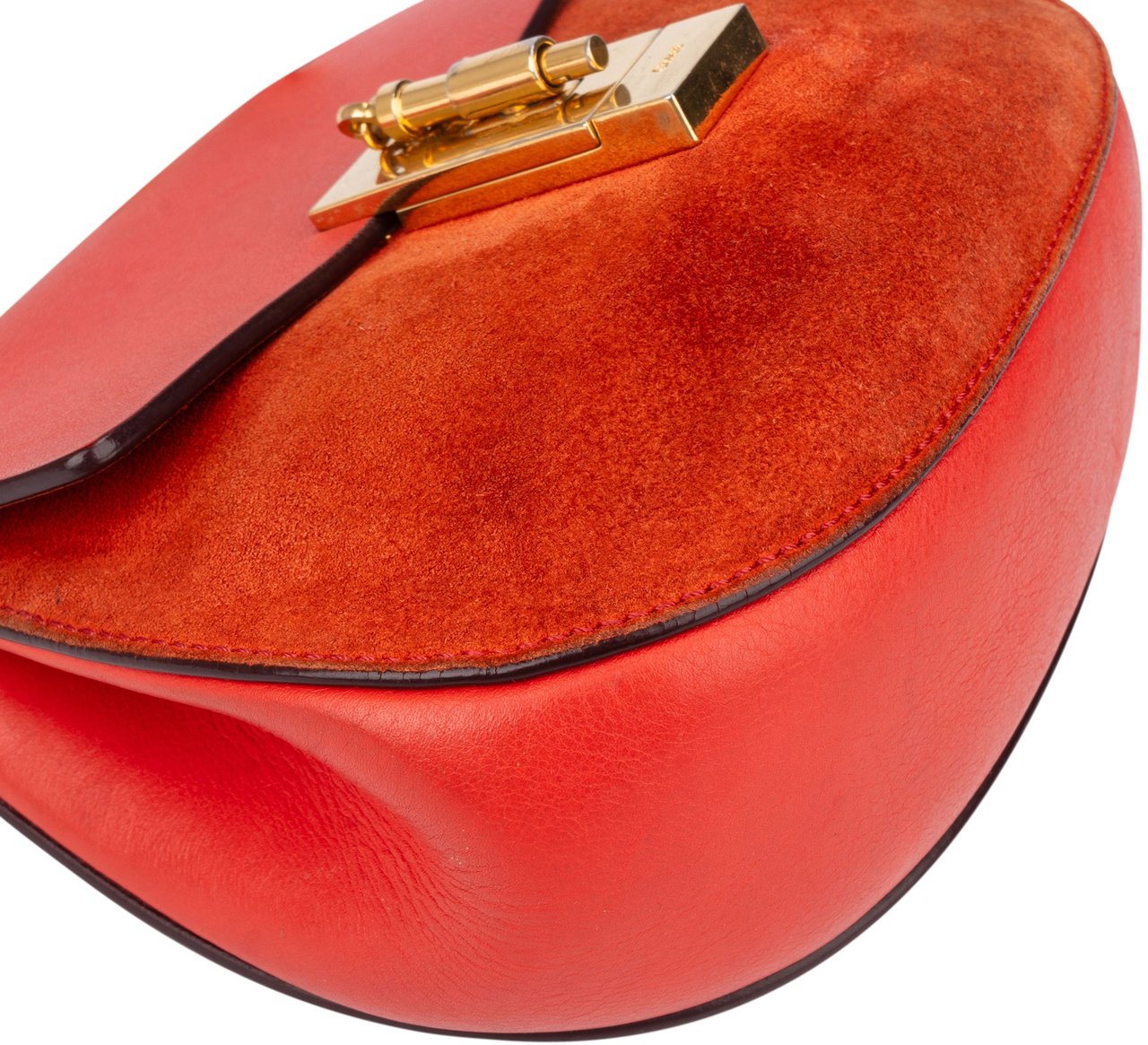 Chloé Chloé Rouge Leather Drew Crossbody Bag Rood