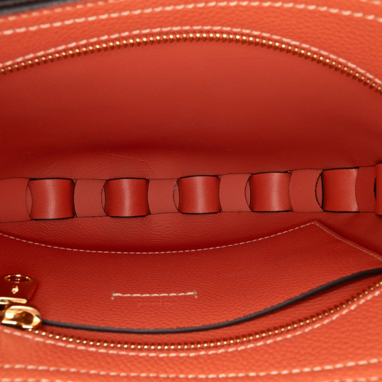 Chloé Small Grained Calfskin Darryl Hobo Oranje