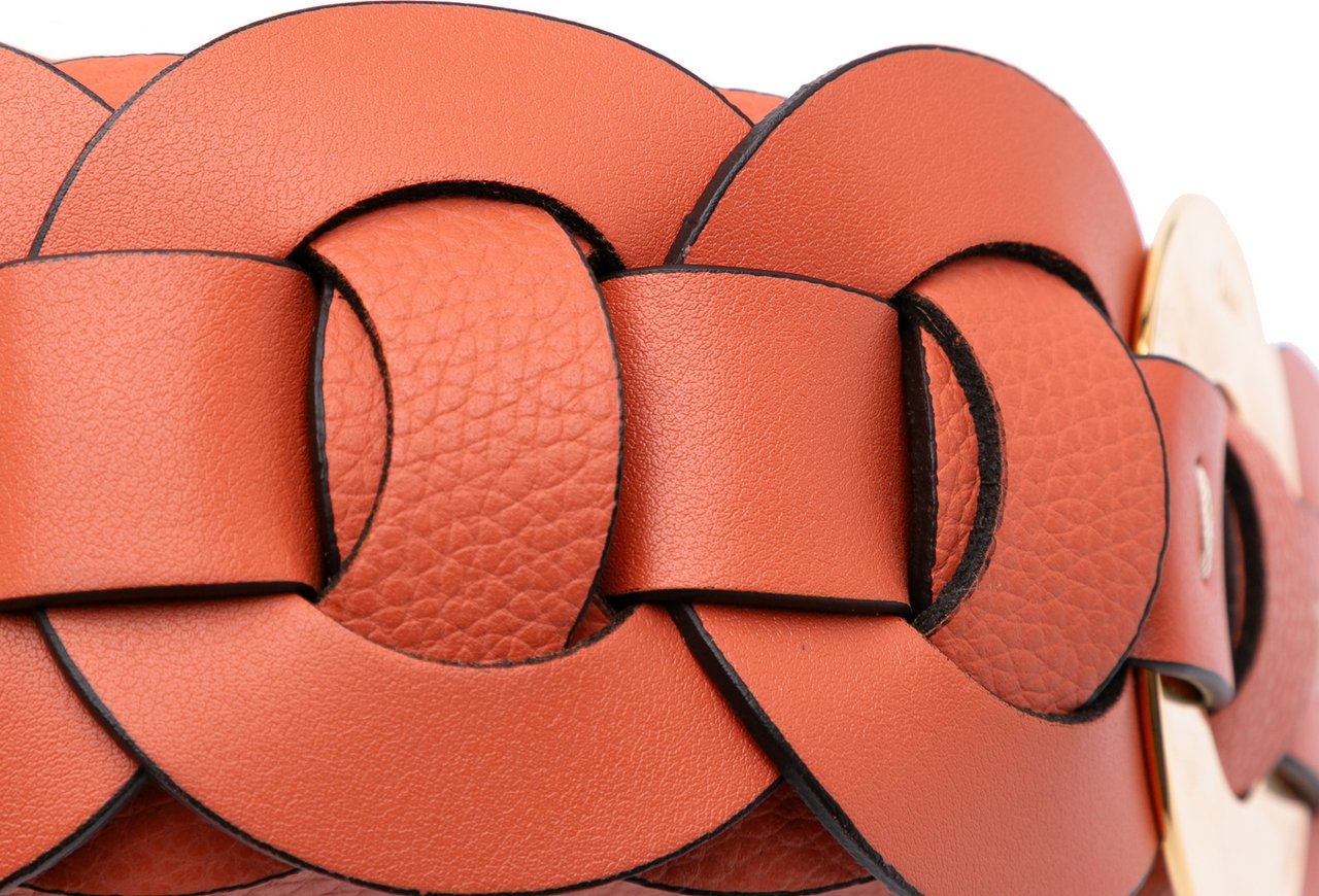 Chloé Small Grained Calfskin Darryl Hobo Oranje