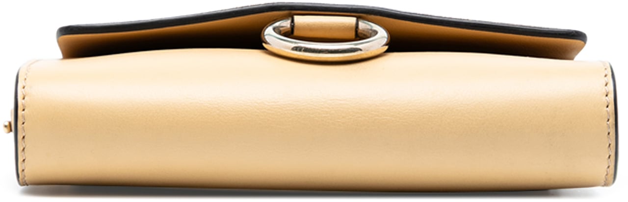 Chloé Mini Calfskin and Suede Faye Crossbody Geel