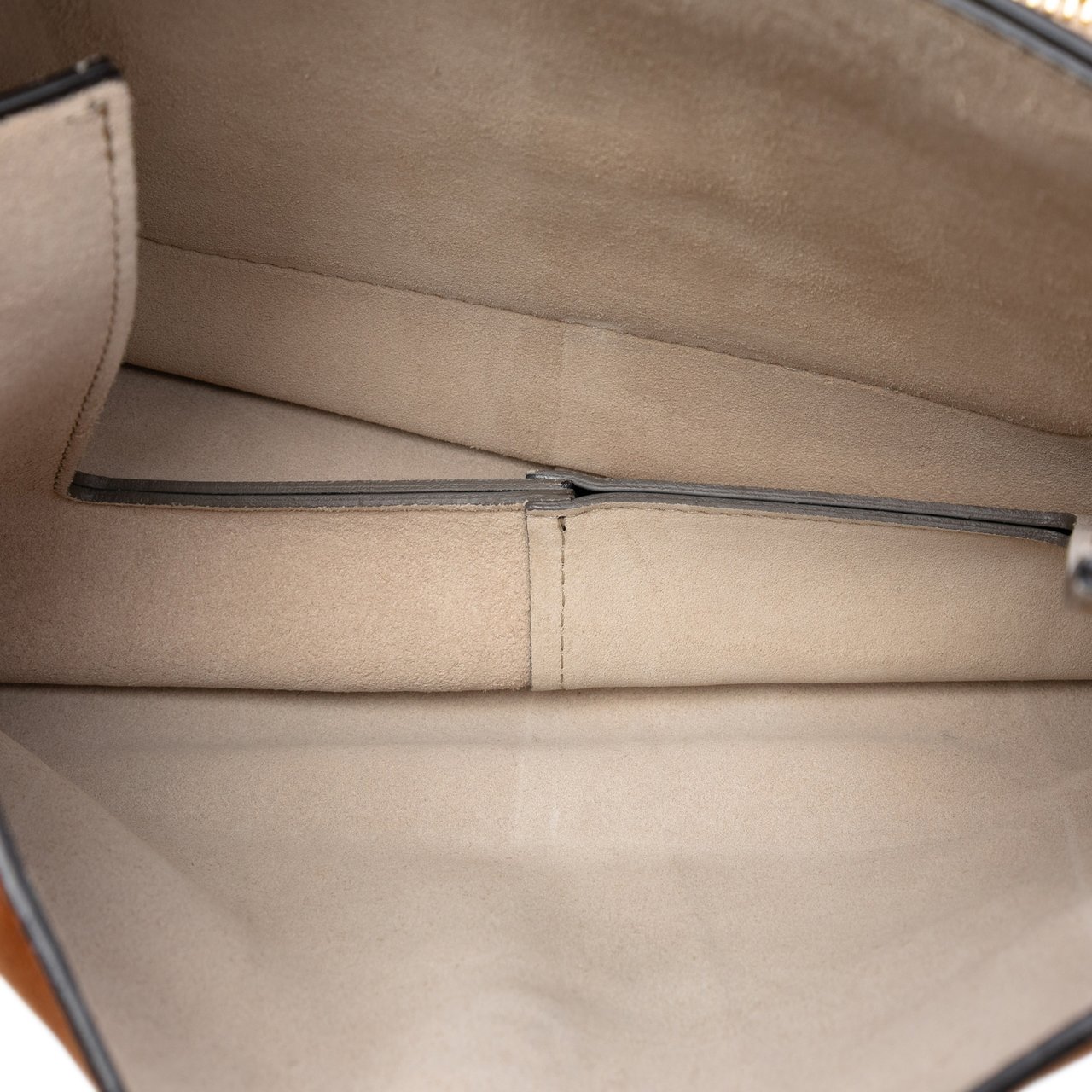 Chloé Medium Calfskin and Stitched Suede Faye Crossbody Zwart