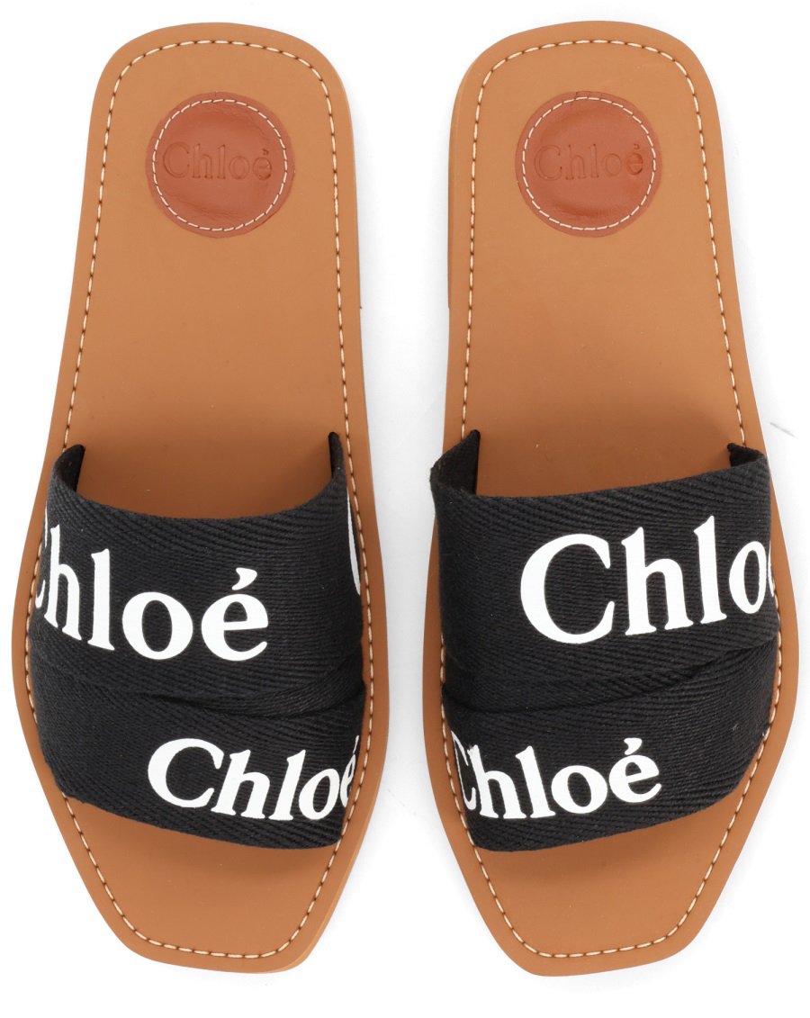 Chloé SANDAL "WOODY" Zwart