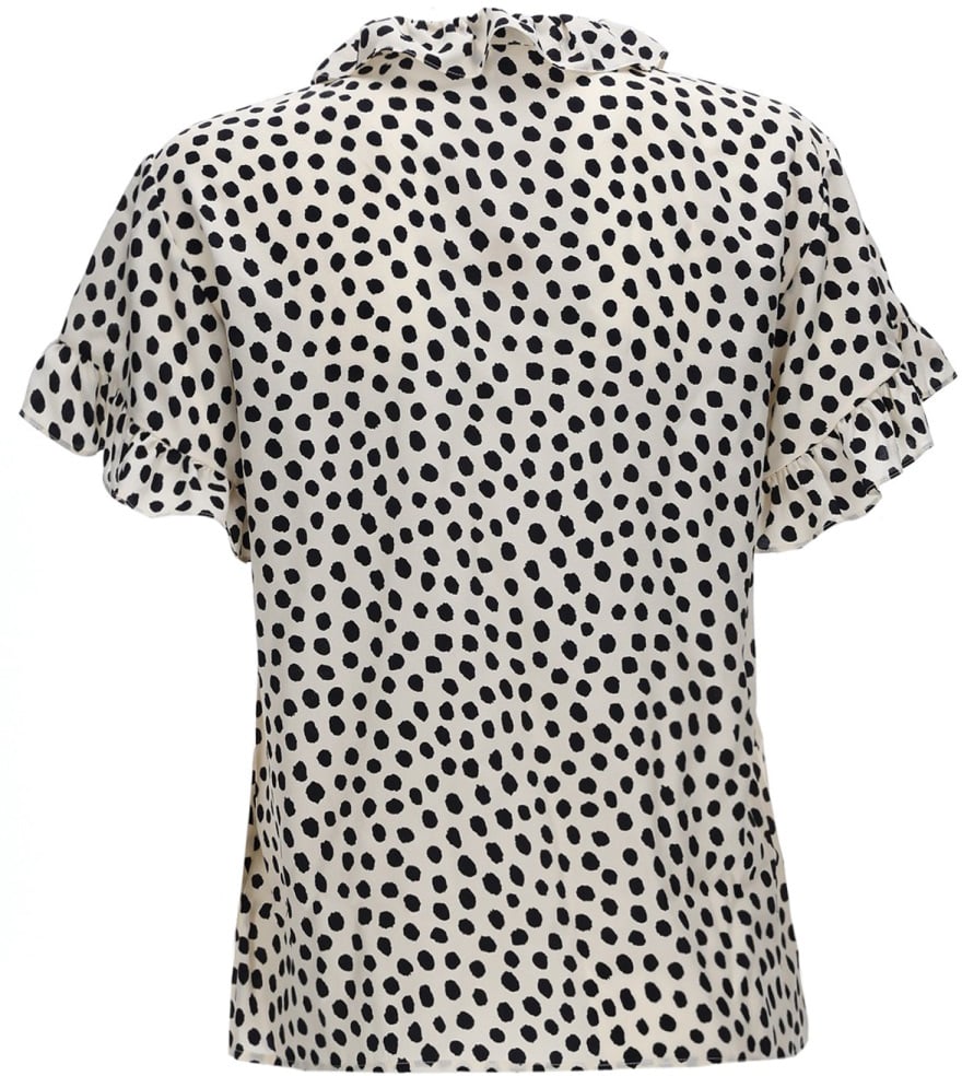 Chloé TOP WITH RUFFLES Beige