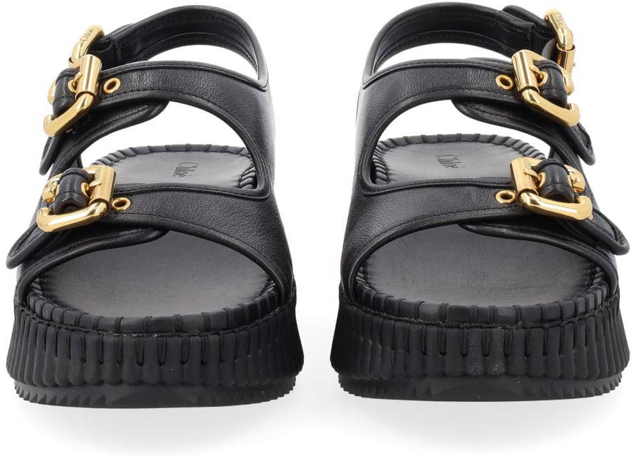 Chloé SANDAL "NAMA" WITH WEDGE Zwart