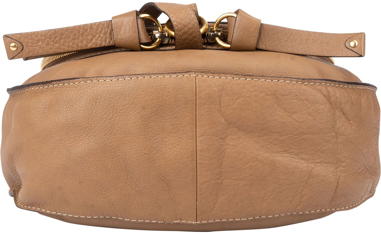 Chloé Chloé Brown Leather Marcie Crossbody Bag Bruin