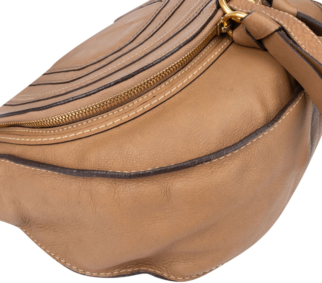 Chloé Chloé Brown Leather Marcie Crossbody Bag Bruin