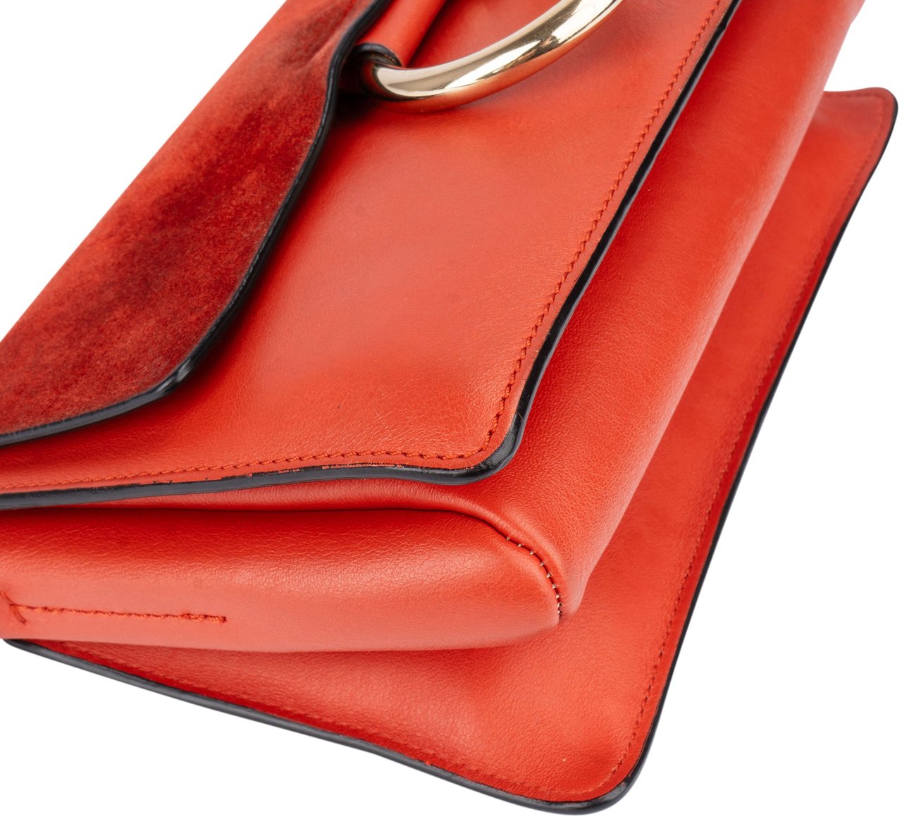 Chloé Chloé Orange Leather Faye Crossbody Bag Oranje