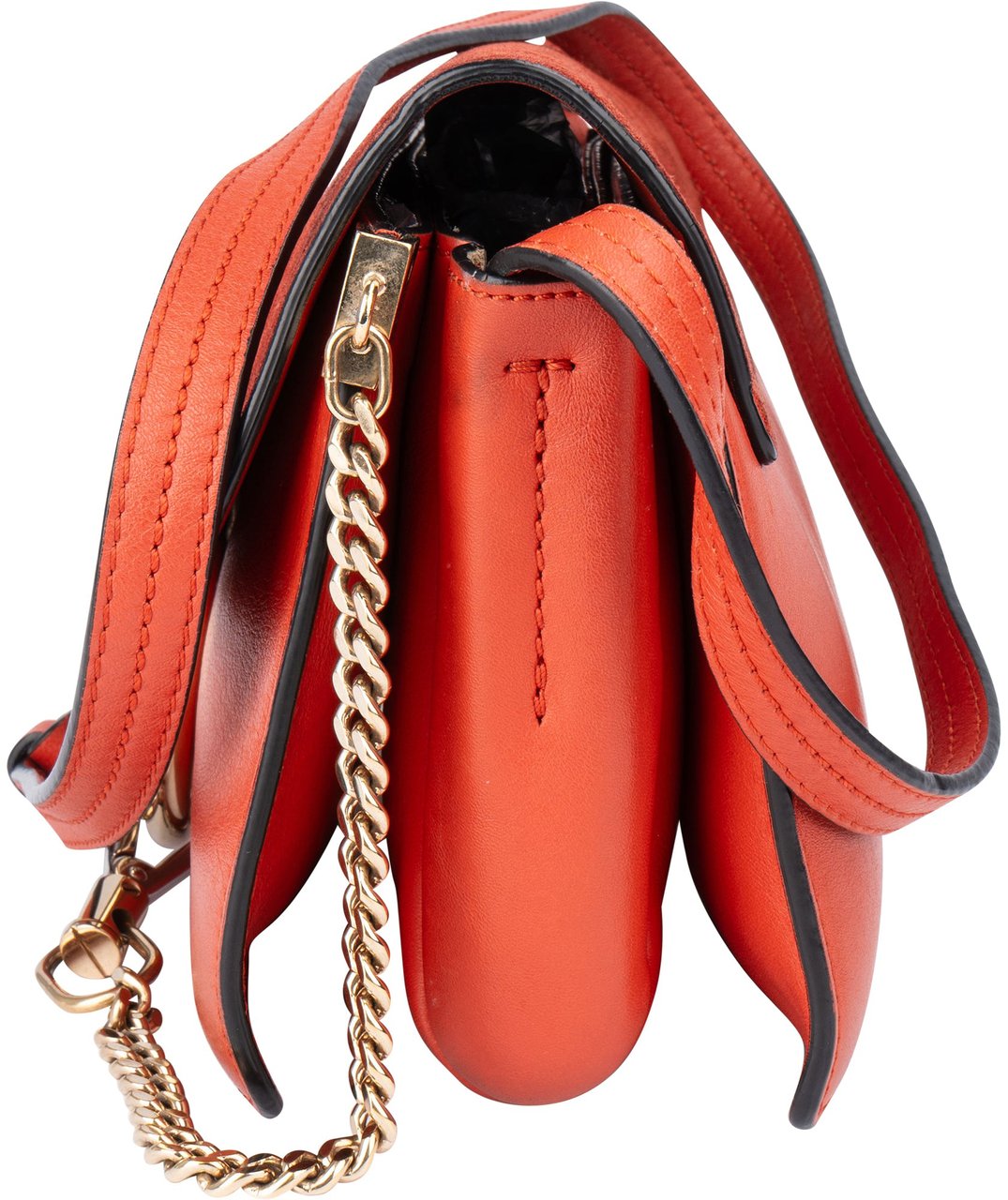 Chloé Chloé Orange Leather Faye Crossbody Bag Oranje