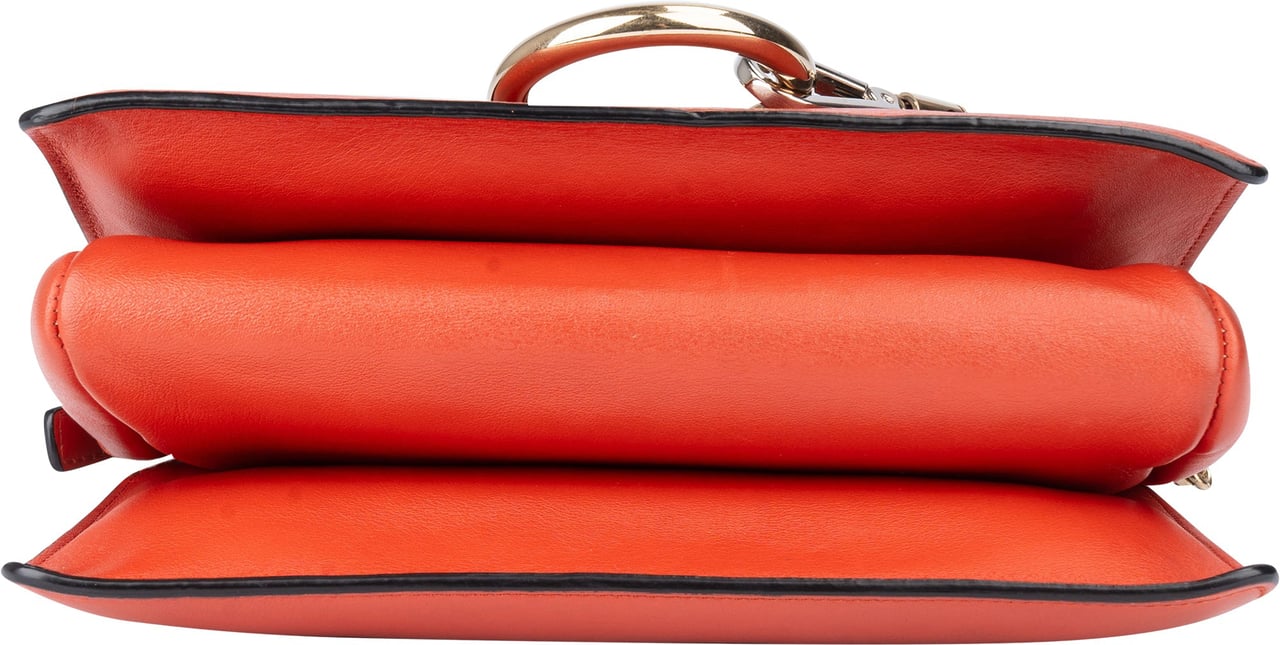 Chloé Chloé Orange Leather Faye Crossbody Bag Oranje
