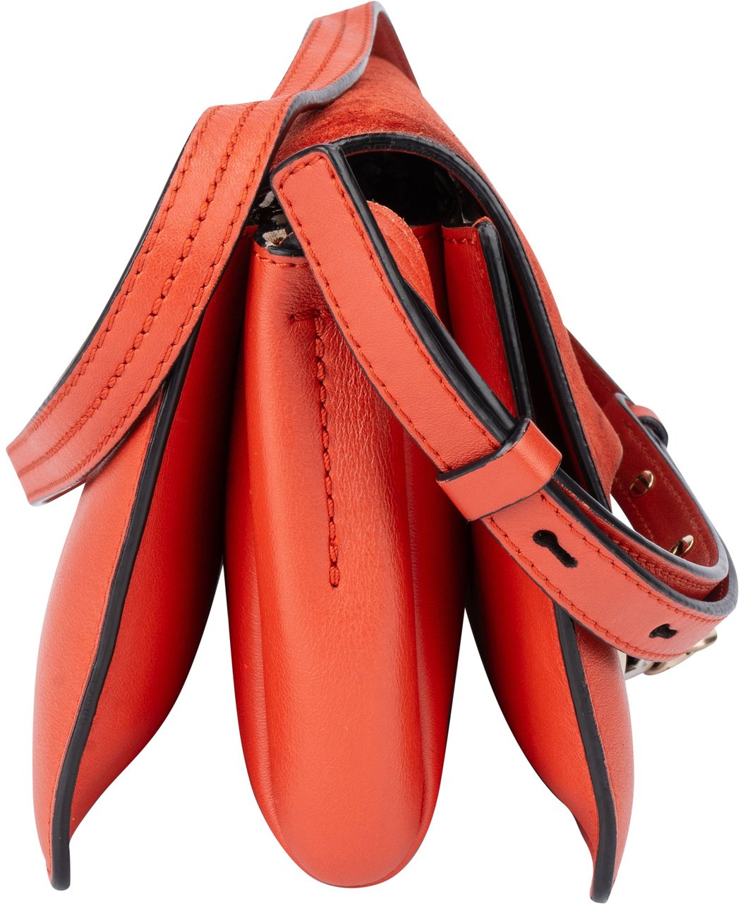 Chloé Chloé Orange Leather Faye Crossbody Bag Oranje