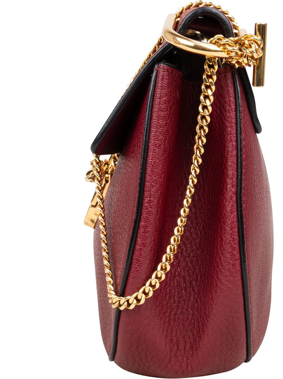 Chloé Chloé Bordeaux Leather Drew Crossbody Bag Rood