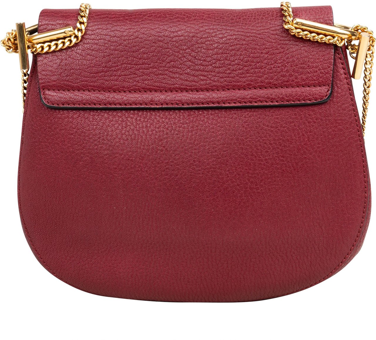 Chloé Chloé Bordeaux Leather Drew Crossbody Bag Rood