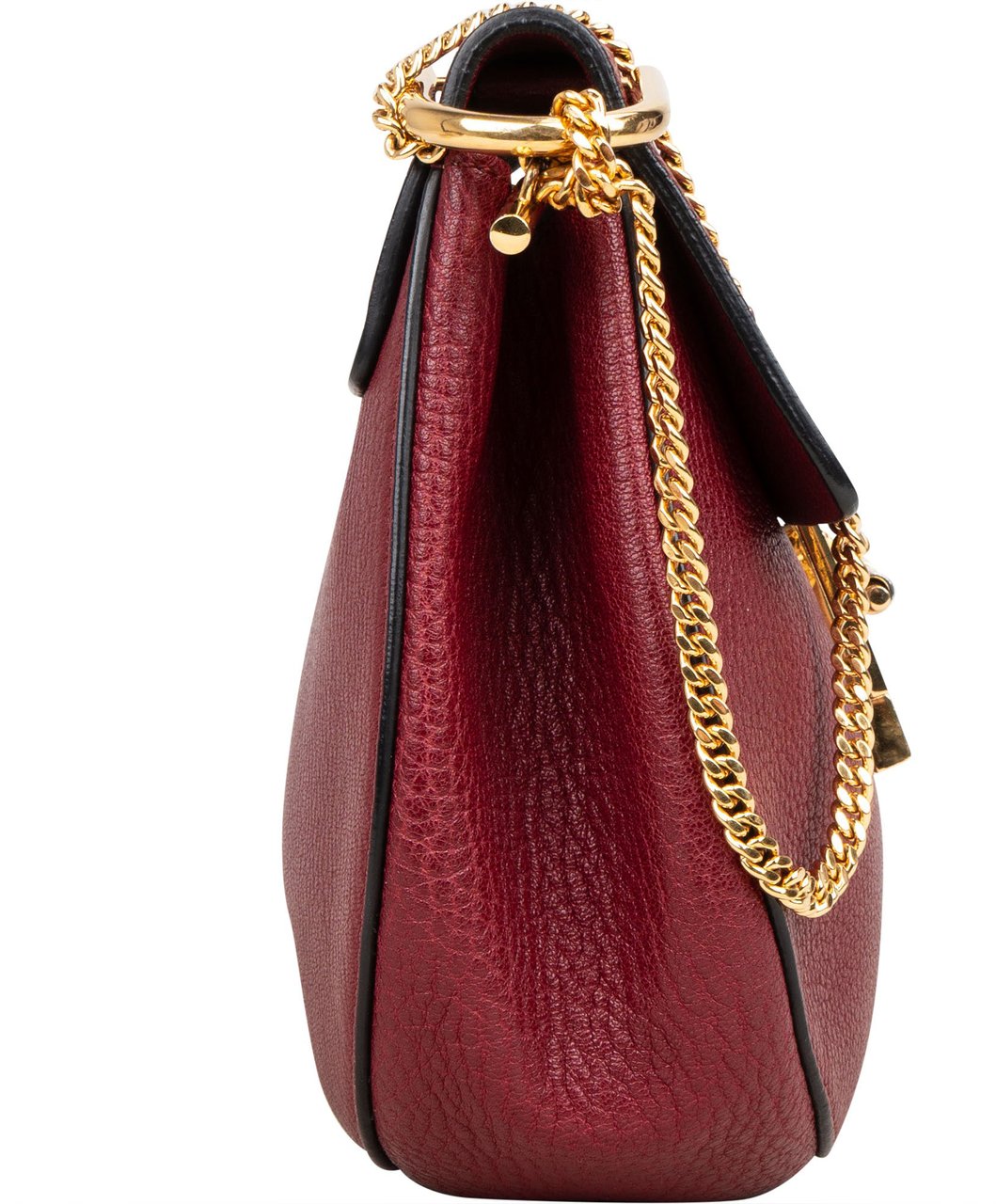 Chloé Chloé Bordeaux Leather Drew Crossbody Bag Rood