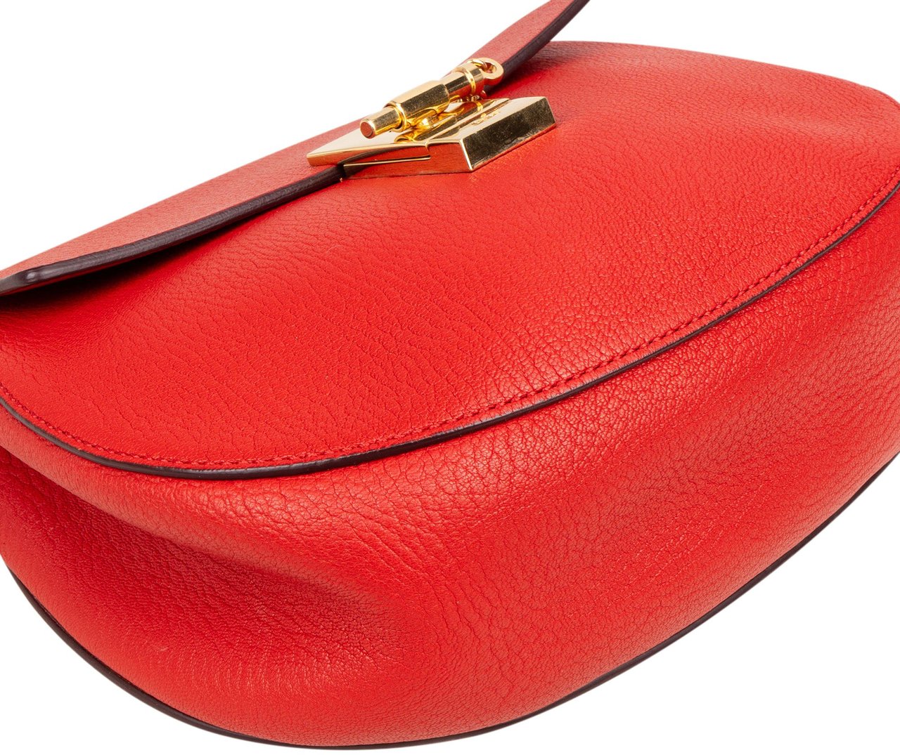 Chloé Chloé Rouge Leather Drew Crossbody Bag Rood