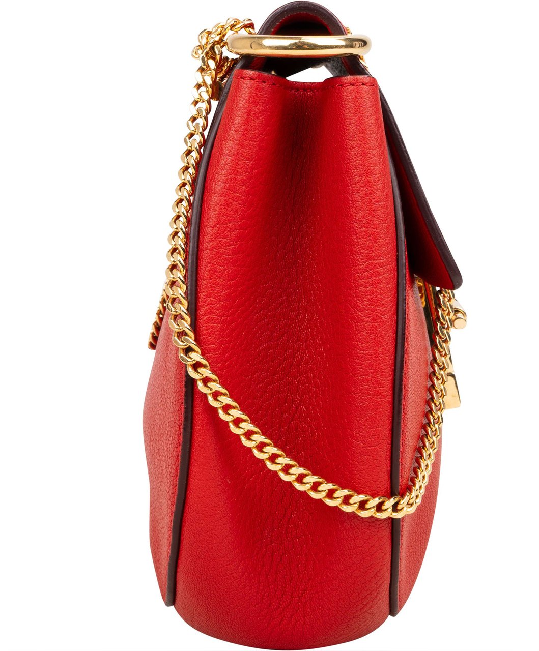 Chloé Chloé Rouge Leather Drew Crossbody Bag Rood