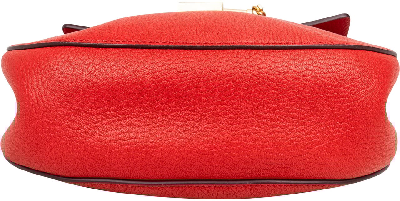 Chloé Chloé Rouge Leather Drew Crossbody Bag Rood