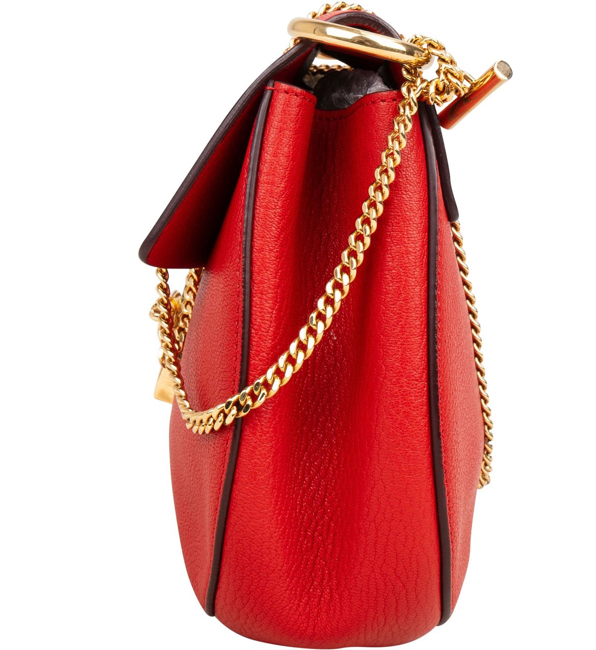 Chloé Chloé Rouge Leather Drew Crossbody Bag Rood