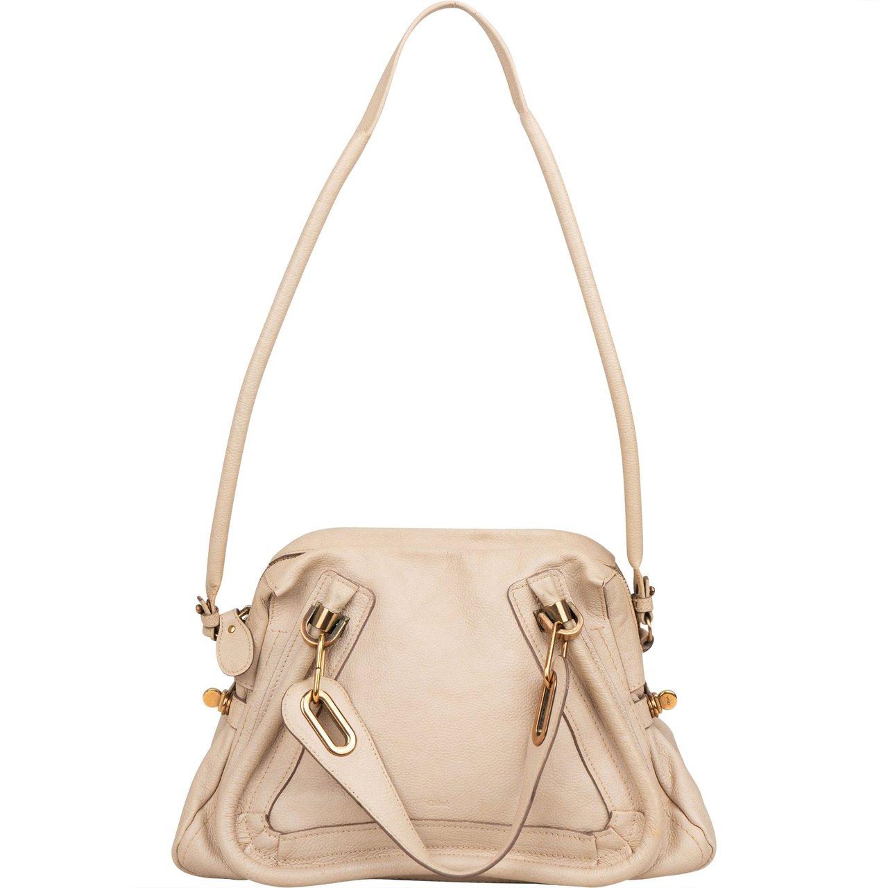 Chloé Chloé Leather Paraty Handbag Wit