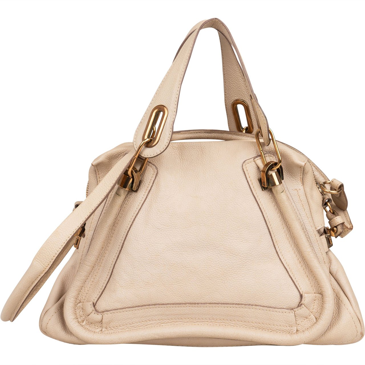 Chloé Chloé Leather Paraty Handbag Wit