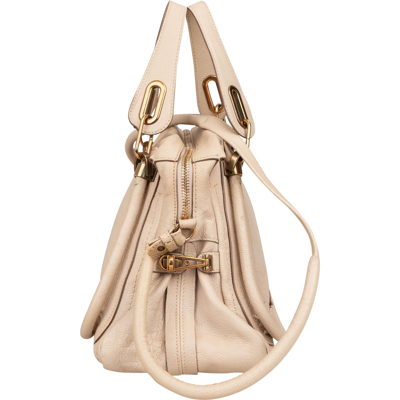 Chloé Chloé Leather Paraty Handbag Wit