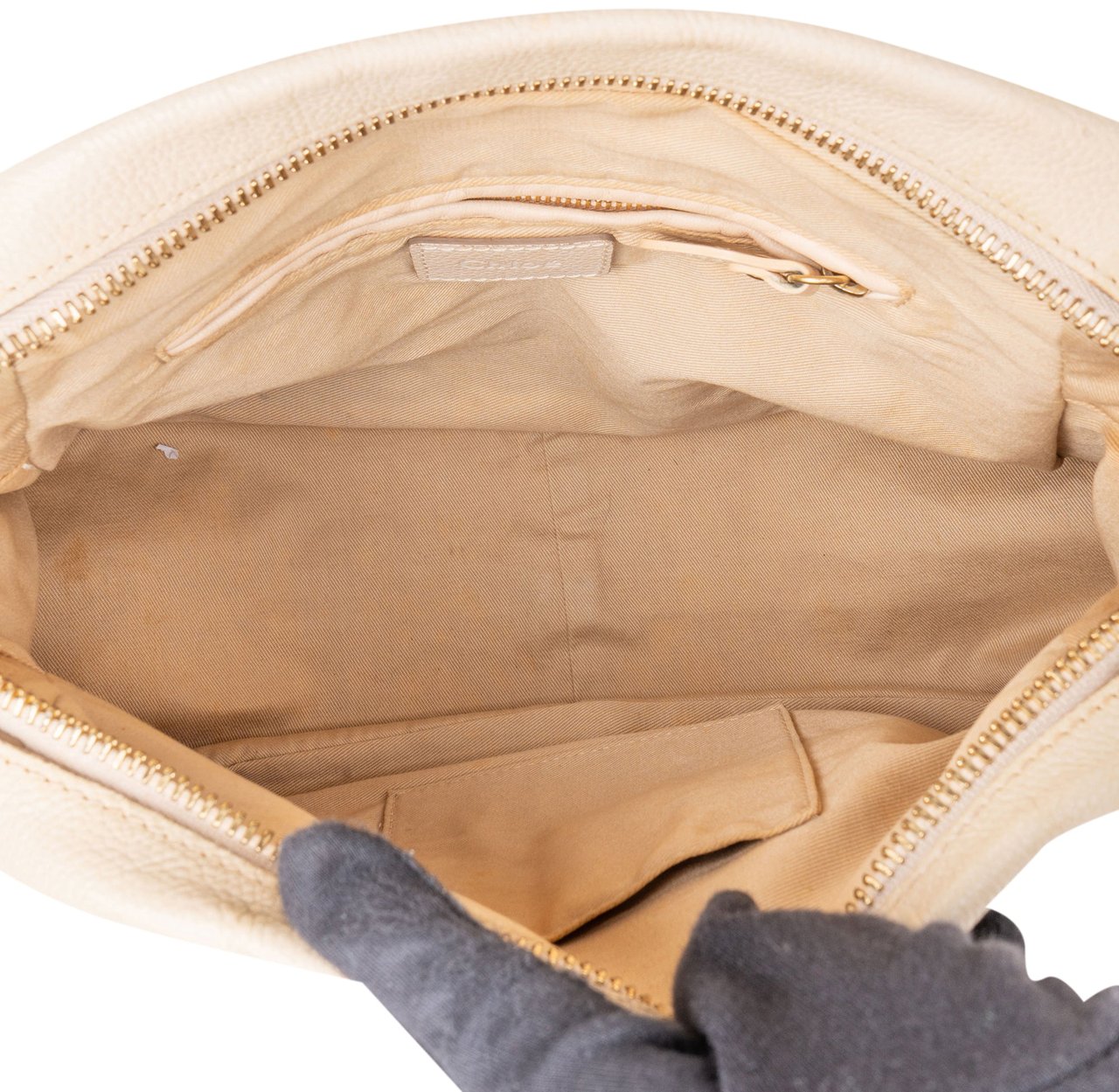 Chloé Chloé Leather Paraty Handbag Wit