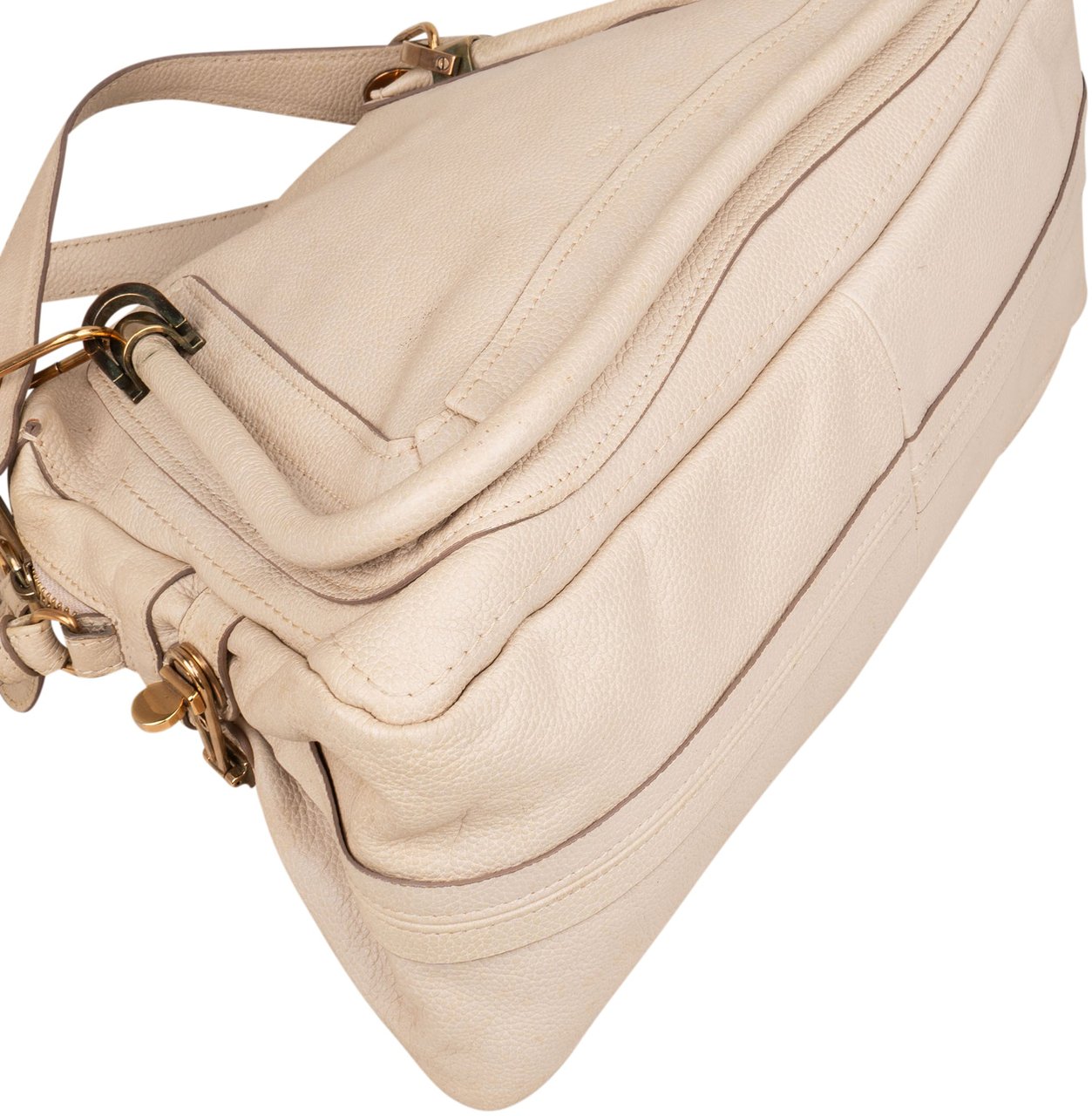 Chloé Chloé Leather Paraty Handbag Wit
