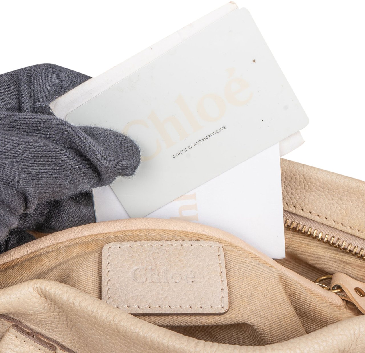 Chloé Chloé Leather Paraty Handbag Wit