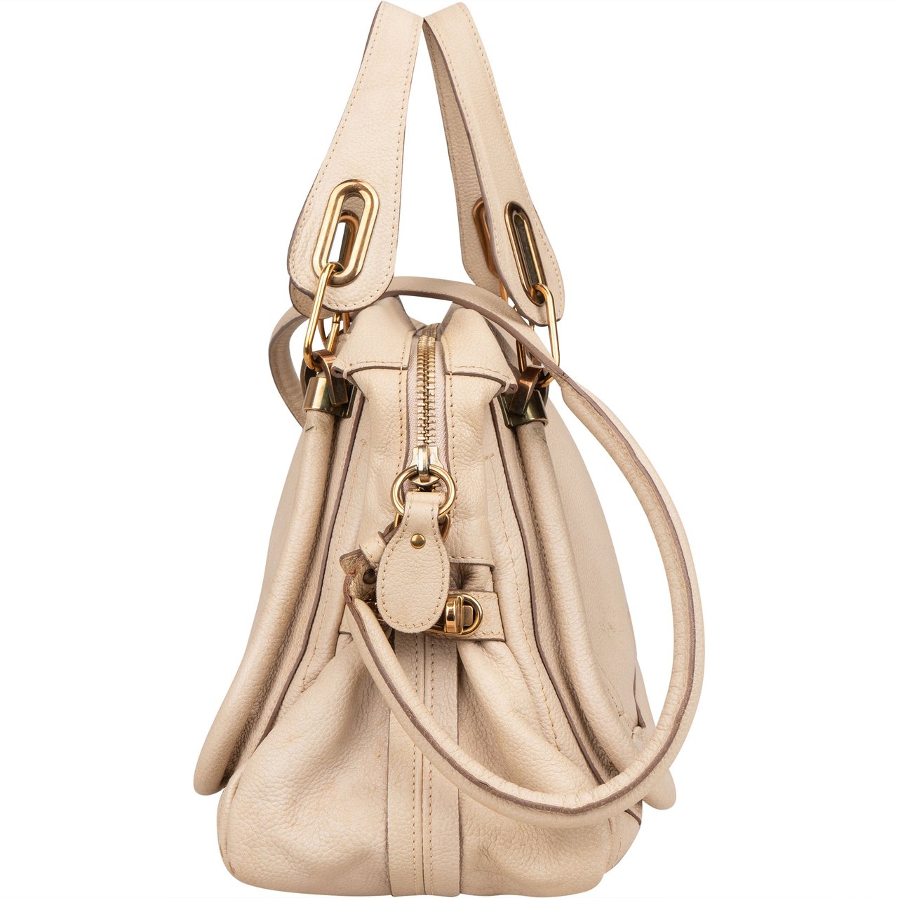 Chloé Chloé Leather Paraty Handbag Wit