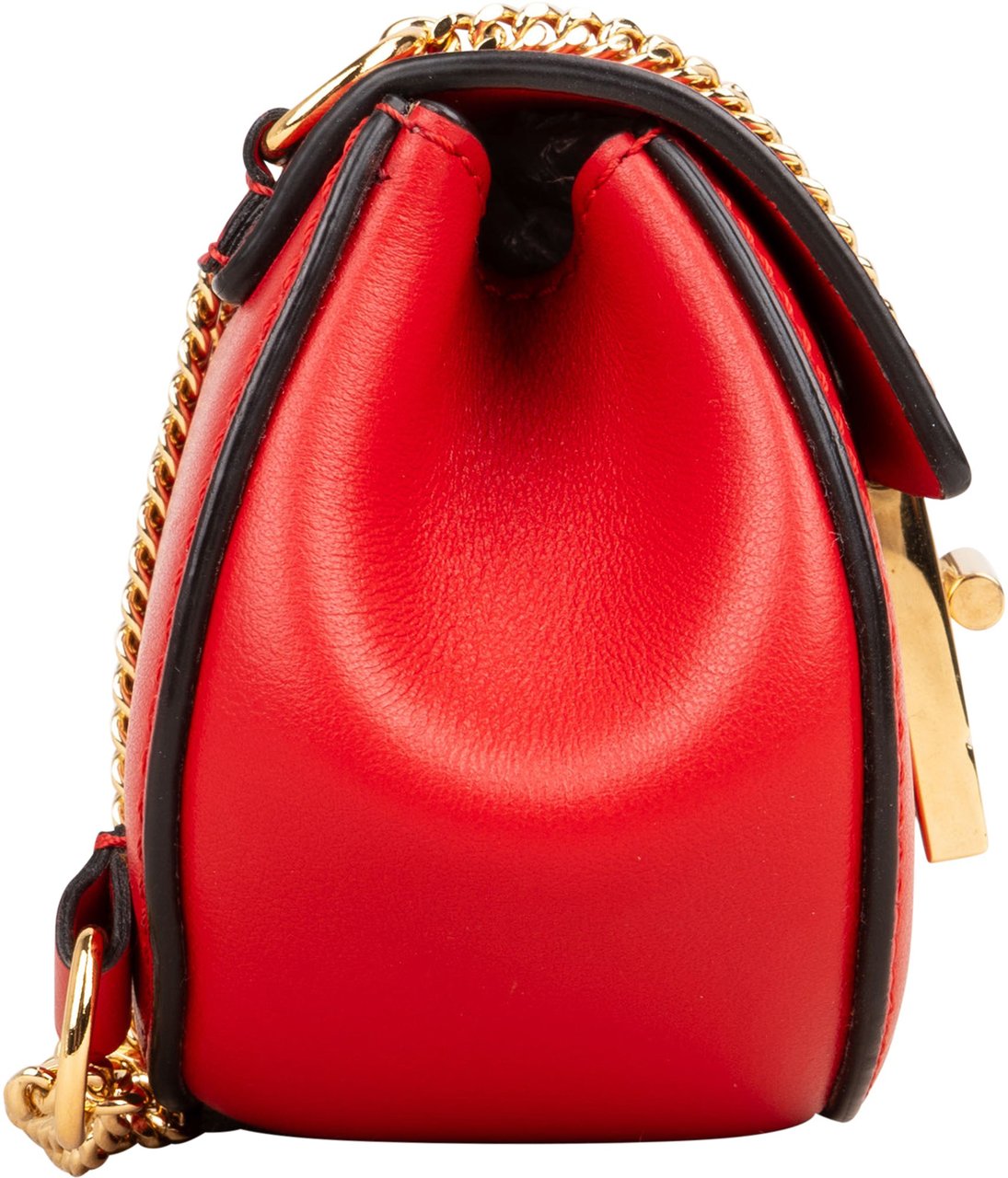 Chloé Red Leather Drew Micro Backpack Rood