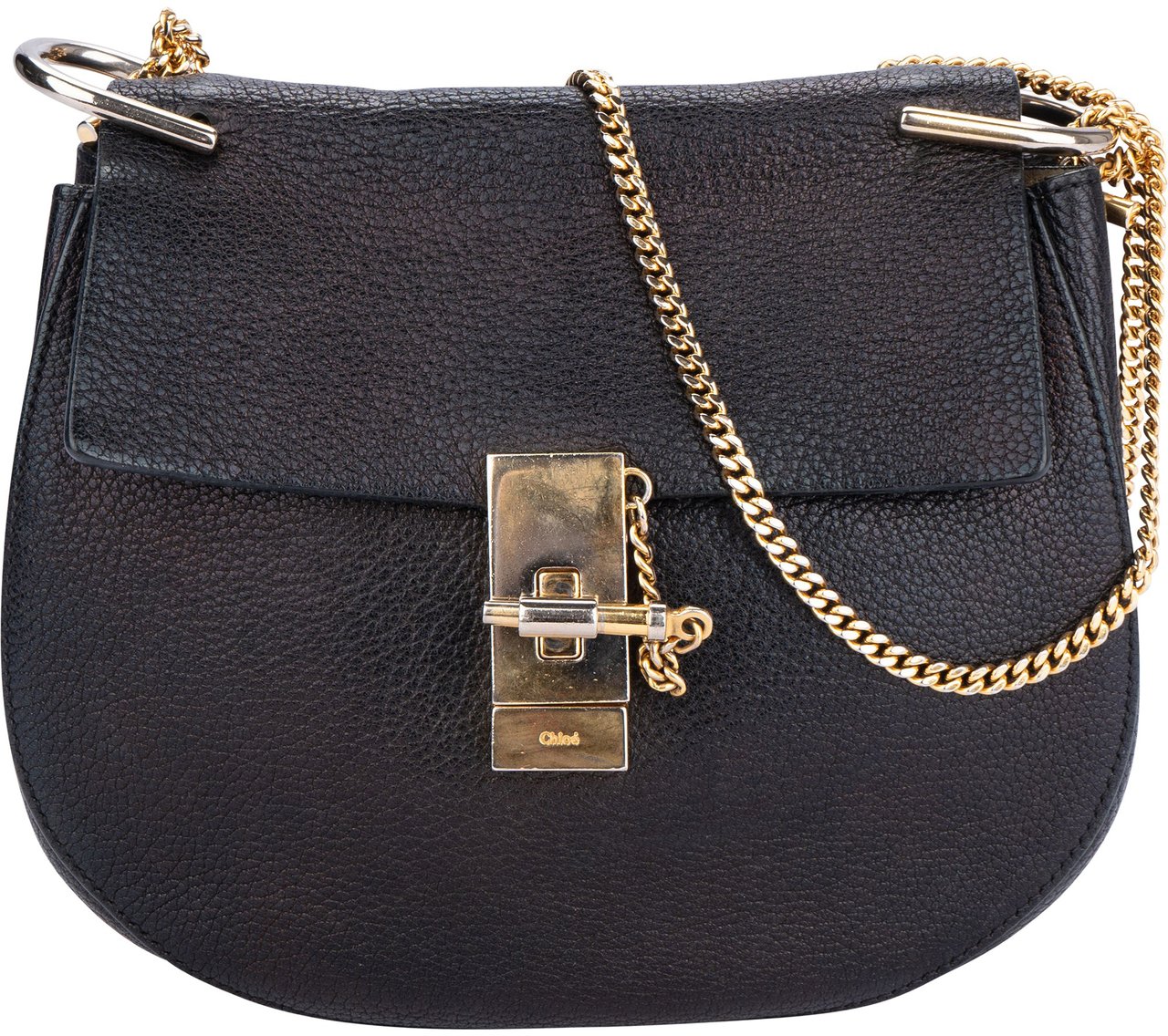 Chloé Chloé Leather Drew Crossbody Bag Divers