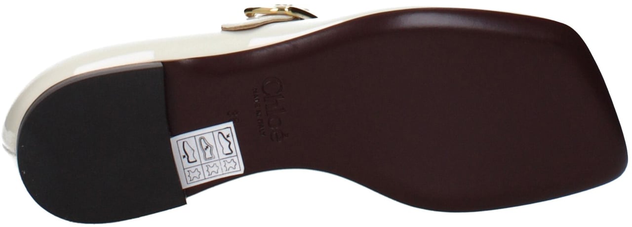 Chloé Beige Leather Ballet Flats Beige