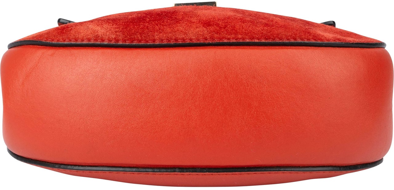 Chloé Rouge Leather Drew Crossbody Bag Rood