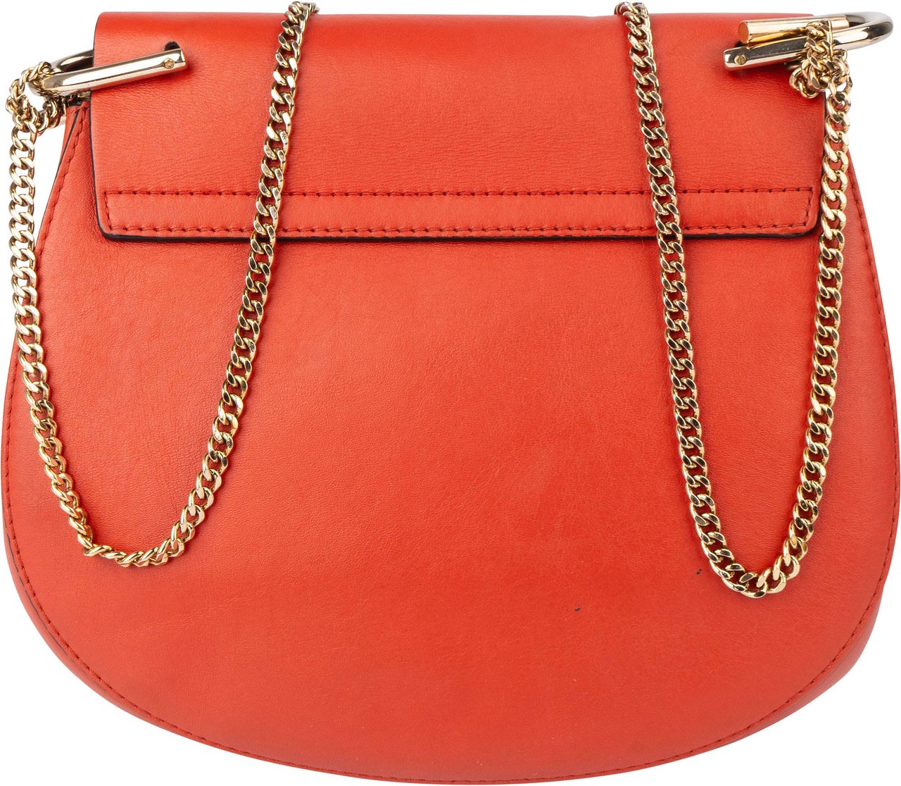 Chloé Rouge Leather Drew Crossbody Bag Rood