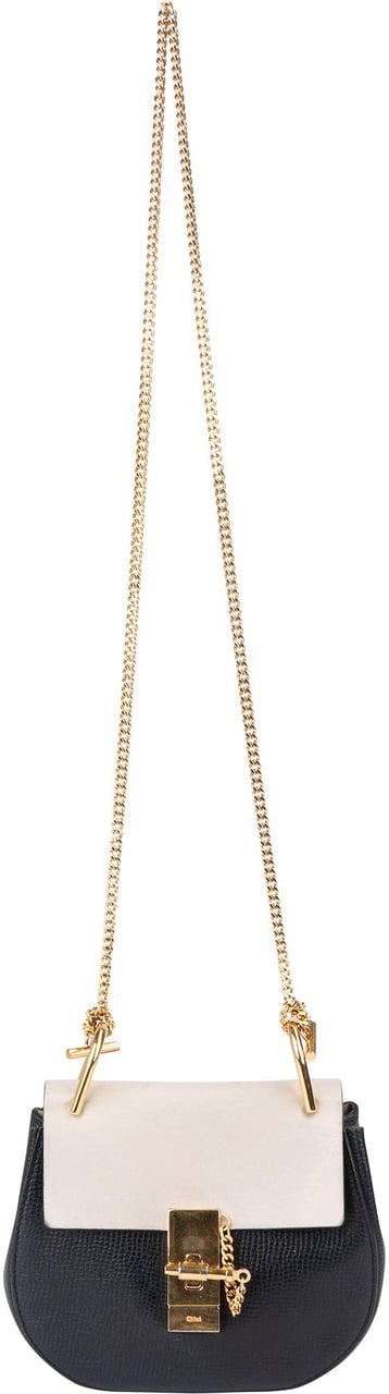 Chloé Chloé Leather Drew Crossbody Bag Blauw