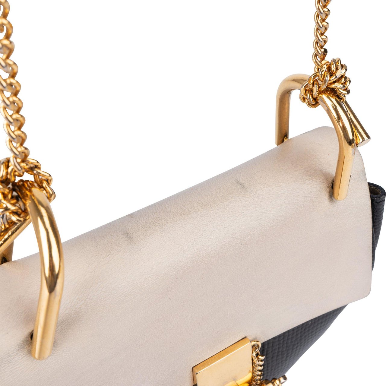 Chloé Chloé Leather Drew Crossbody Bag Blauw