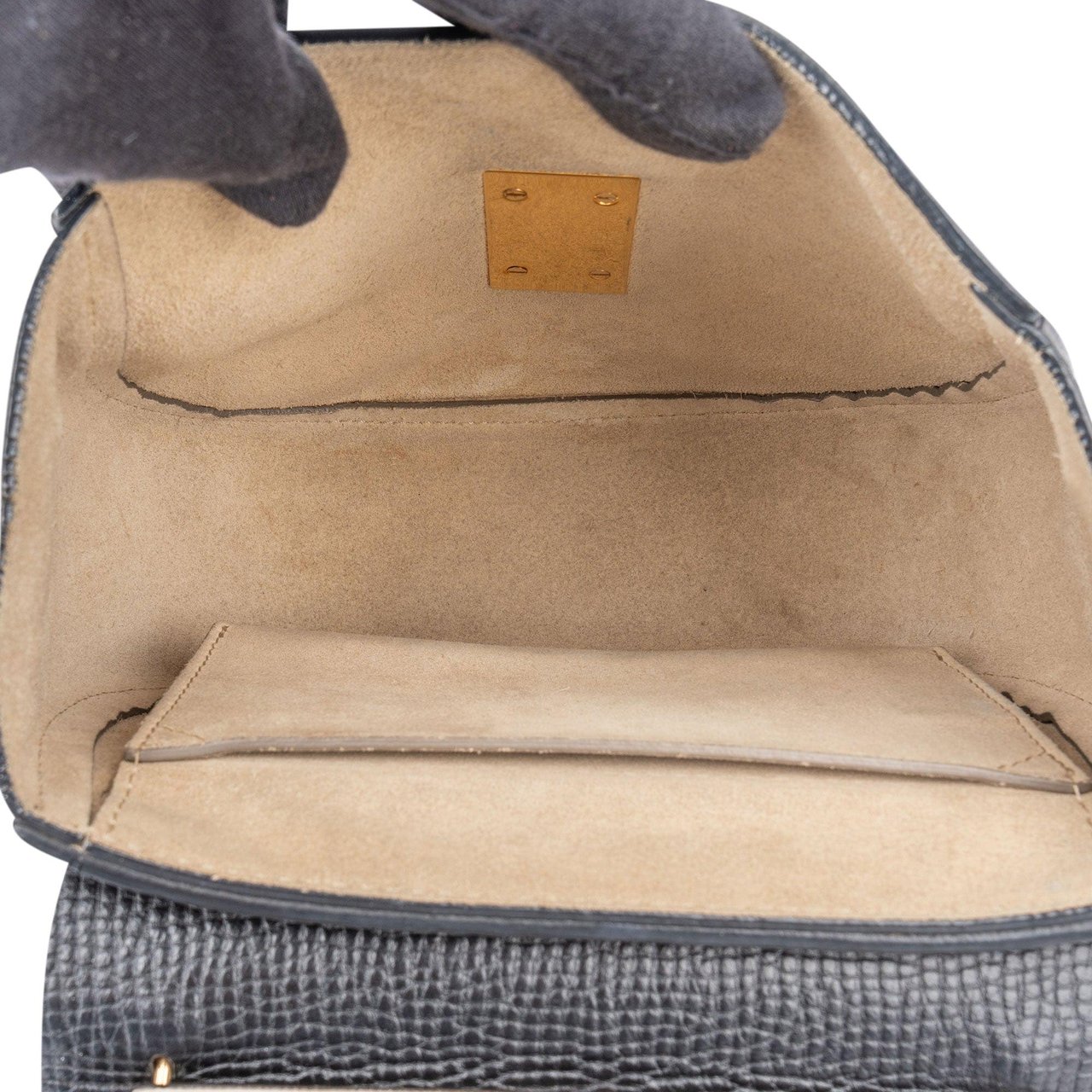 Chloé Chloé Leather Drew Crossbody Bag Blauw