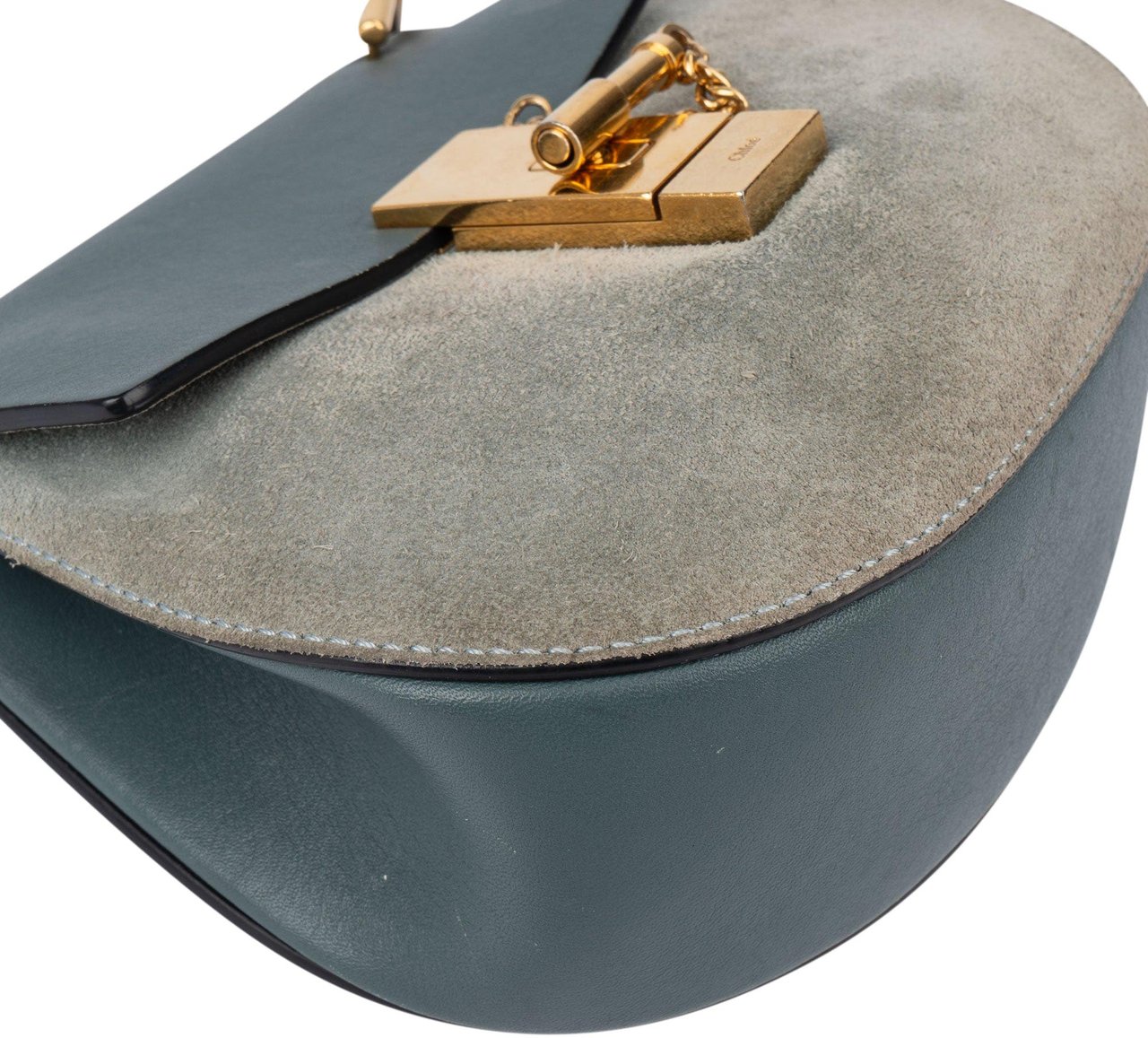 Chloé Chloé Bleu Leather Drew Crossbody Bag Blauw