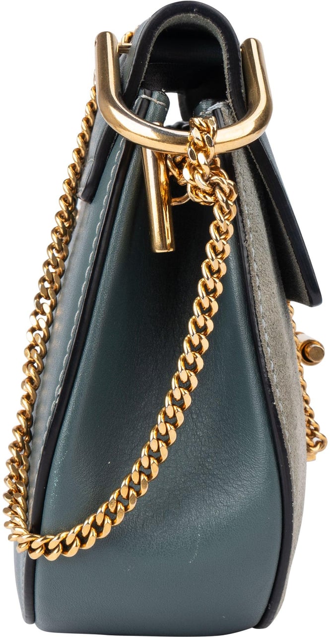 Chloé Chloé Bleu Leather Drew Crossbody Bag Blauw