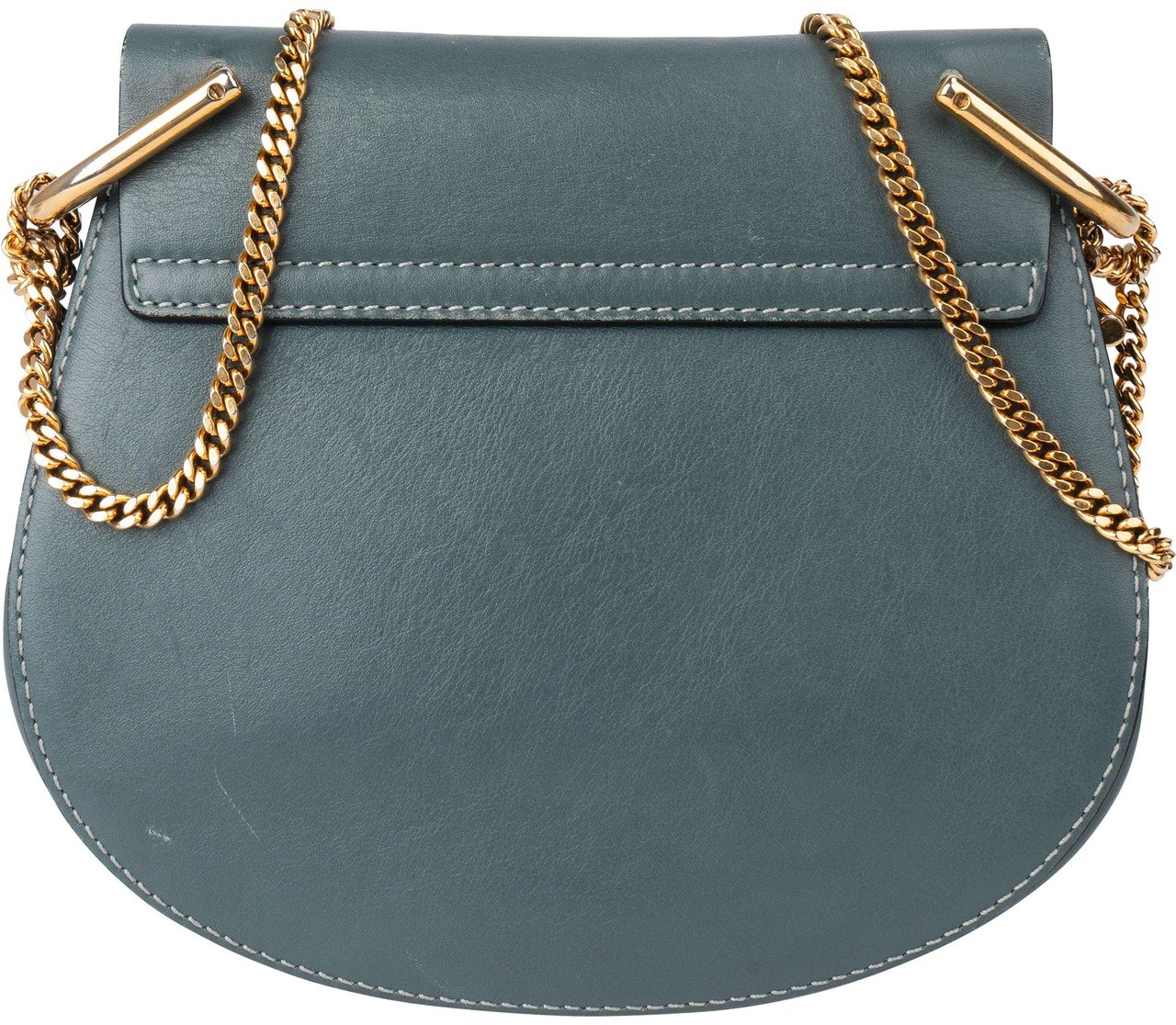 Chloé Chloé Bleu Leather Drew Crossbody Bag Blauw