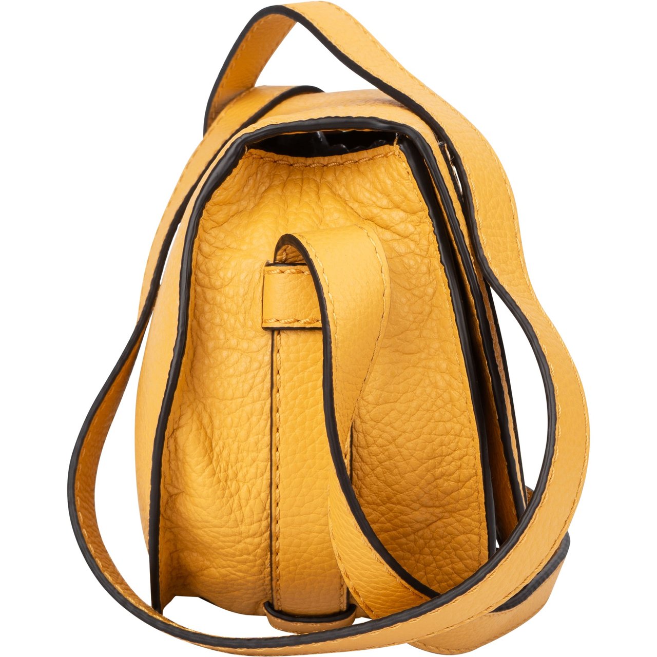 Chloé Chloé Honey Gold Leather Marcie Crossbody Bag Geel