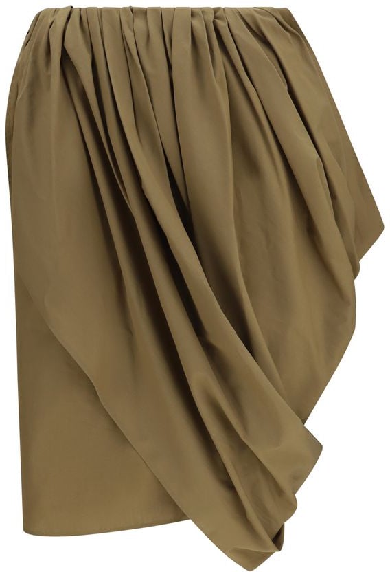 Chloé Bicolor Cotton Midi Skirt Divers