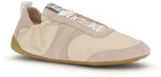 Chloé Beige Nylon Athletic Sneakers Beige