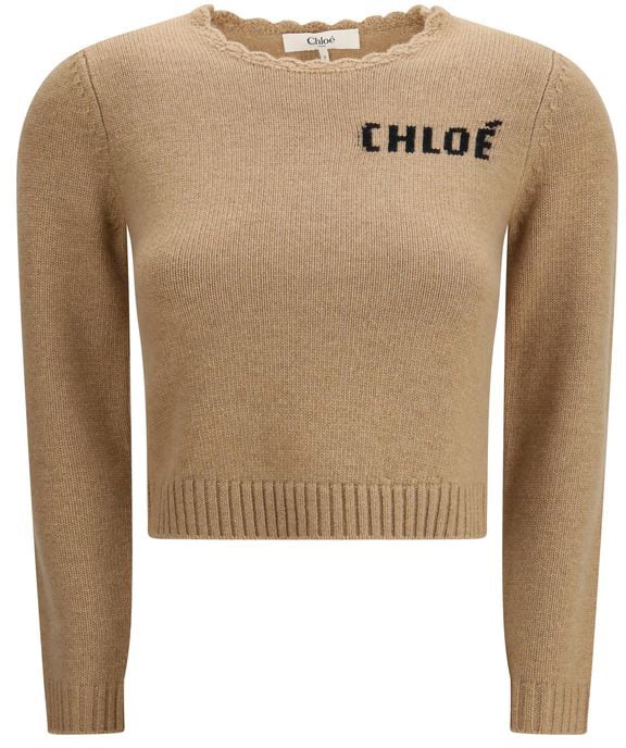 Chloé Brown Wool Sweatshirt Bruin