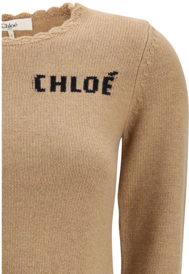 Chloé Brown Wool Sweatshirt Bruin