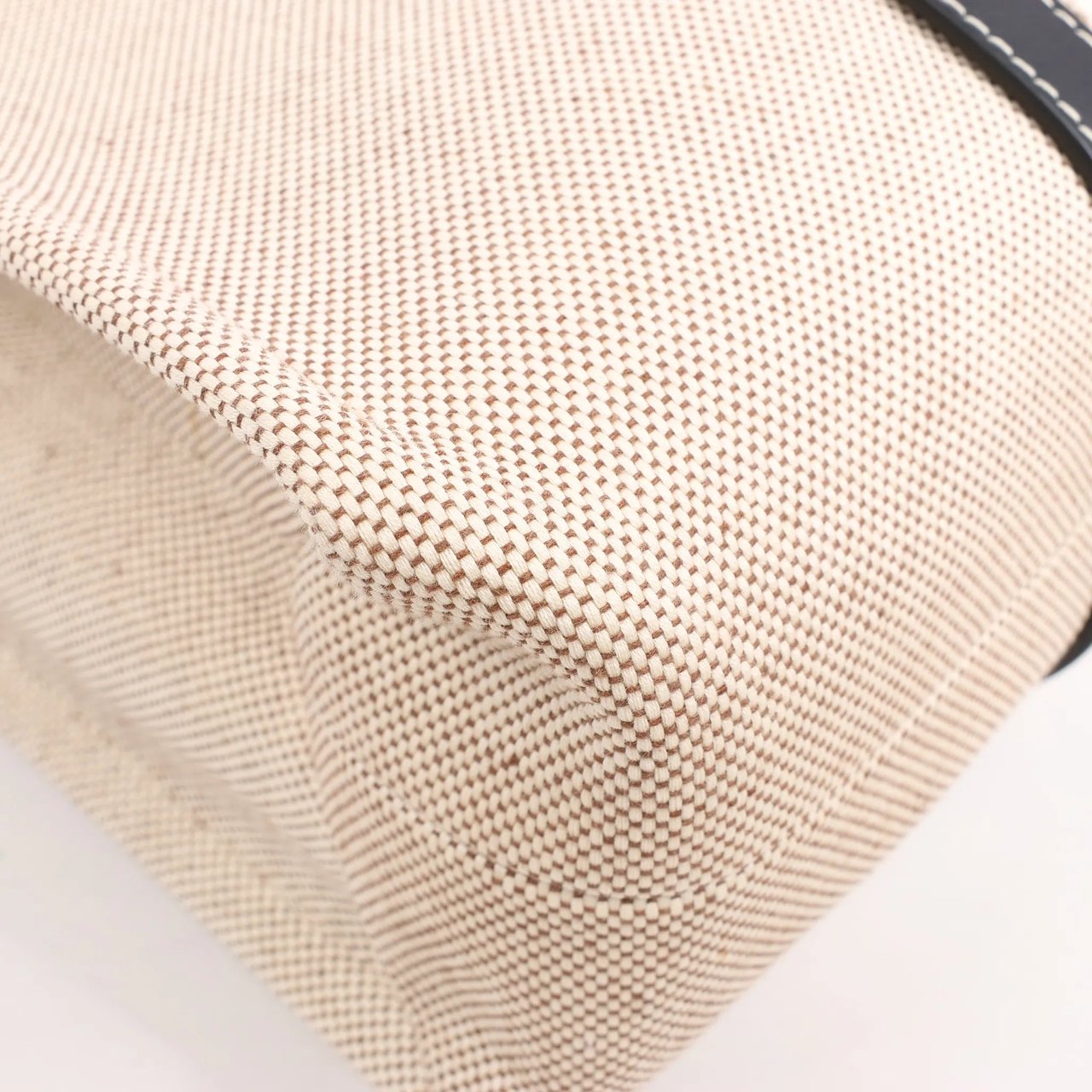 Chloé CHLOE Woody Large Canvas & Leather Tote Shoulder bag in Black x Beige Divers